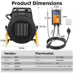 1500W Digital Greenhouse Heater with Thermostat