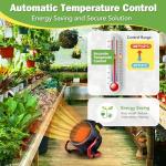Electric Greenhouse Heater with Thermostat and Display
