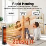 Indoor Oscillating Space Heater with Remote Control