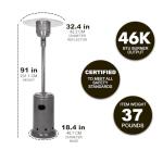 Portable Outdoor Propane Patio Heater with Wheels