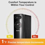 Hykolity 1500W Oil-Filled Radiator Heater with Remote