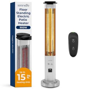 SereneLife Waterproof Infrared Patio Heater with Remote