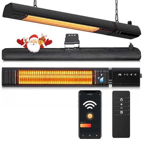 Wifi-Controlled Electric Patio Heater with 9 Heat Levels