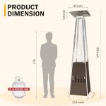 Sundale 48,000 BTU Propane Patio Heater with Wheels