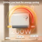 EasyAcc 1200W Energy Efficient Oscillating Heater