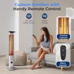 SereneLife Waterproof Infrared Patio Heater with Remote