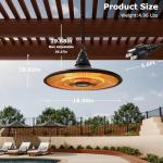 1500W Outdoor Infrared Hanging Patio Heater