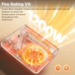 EasyAcc 1200W Energy Efficient Oscillating Heater