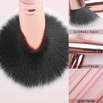 16-Piece Pink Makeup Brush Set with Eyebrow Razor