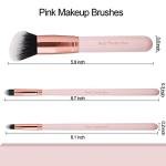 16-Piece Pink Makeup Brush Set with Eyebrow Razor