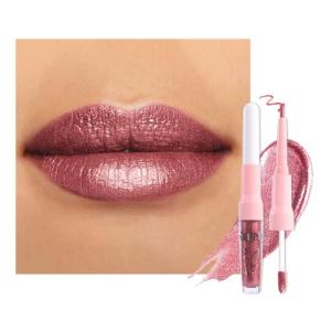 Kaely 2-in-1 Mauve Metallic Lipstick & Liner