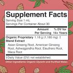 MaryRuth Organics Brain Boost Supplement with Ginseng