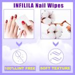Infilila Lint Free Nail Wipes - 540pcs