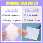 Infilila Lint Free Nail Wipes - 540pcs
