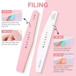 Nail File and Buffer Set with Cuticle Tools