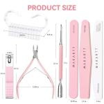 Nail File and Buffer Set with Cuticle Tools