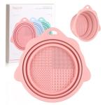 Portable Silicone Makeup Brush Cleaner Bowl (Pink)