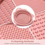 Portable Silicone Makeup Brush Cleaner Bowl (Pink)