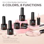 Builder Nail Gel Polish Set with LED Lamp