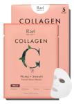 Rael Collagen Bamboo Facial Sheet Masks, 5 Pack