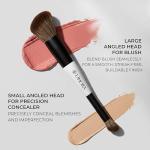 Dual-Ended Makeup Brush for Blush and Concealer
