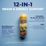 12-in-1 Memory & Focus Brain Supplement Capsules