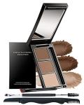 3 Color Eyebrow Powder Kit with Brush & Mirror