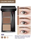 3 Color Eyebrow Powder Kit with Brush & Mirror