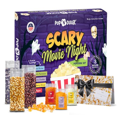 Halloween Movie Night Popcorn Gift Basket Bundle