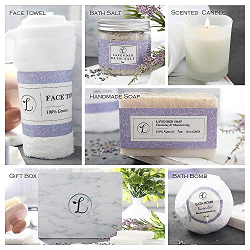 Relaxing Lavender Spa Gift Basket for Her
