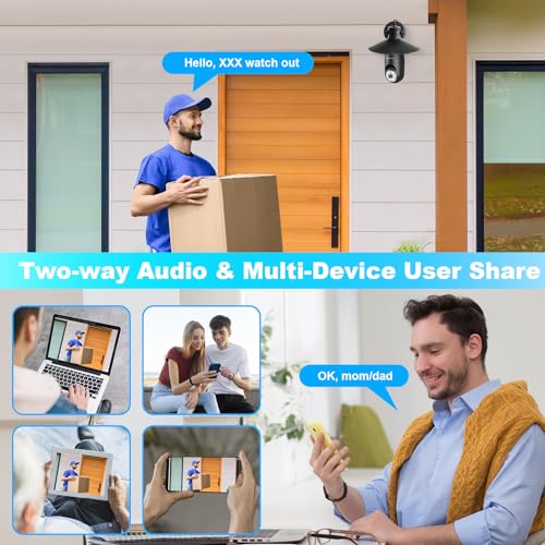 AlkiVision 2K Wireless 360° Outdoor Security Camera