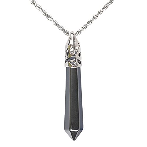 Hematite Hexagonal Pointed Reiki Chakra Necklace
