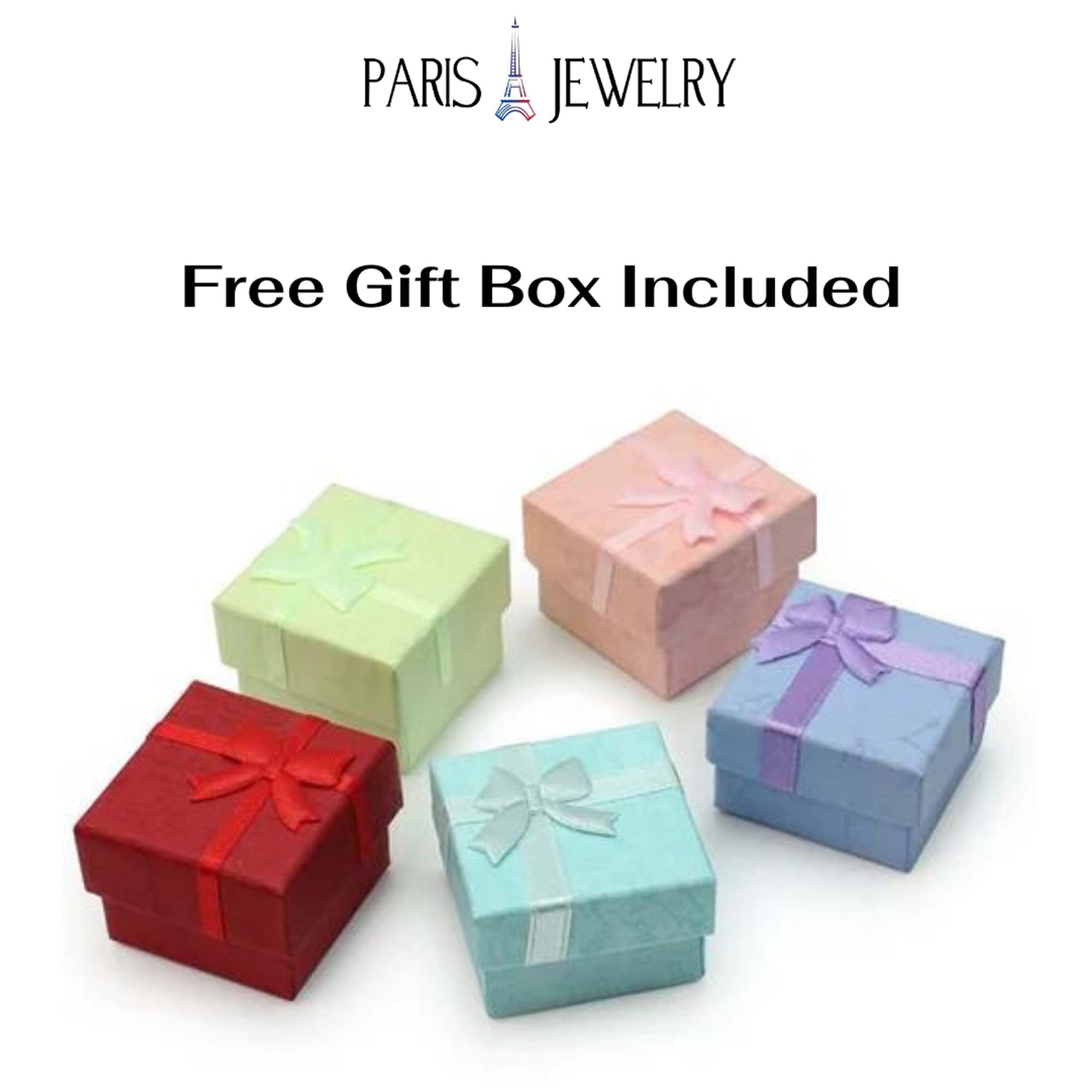 10k White Gold Aquamarine Stud Earrings - 2 Pack