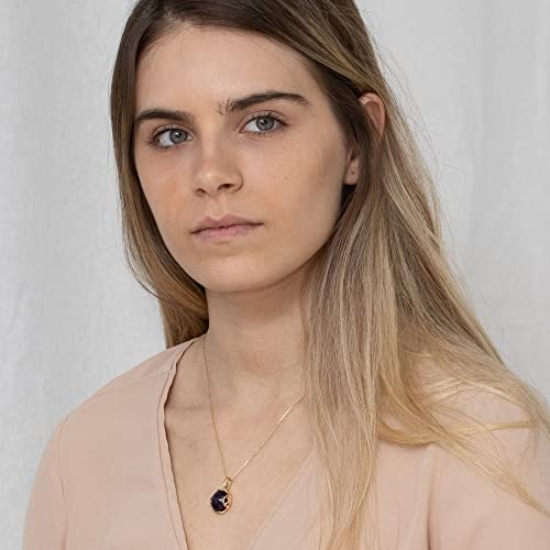 14K Gold Plated Black Onyx Pendant Necklace