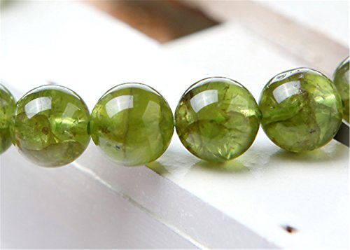 Natural Peridot Gemstone Stretch Bracelet 7mm