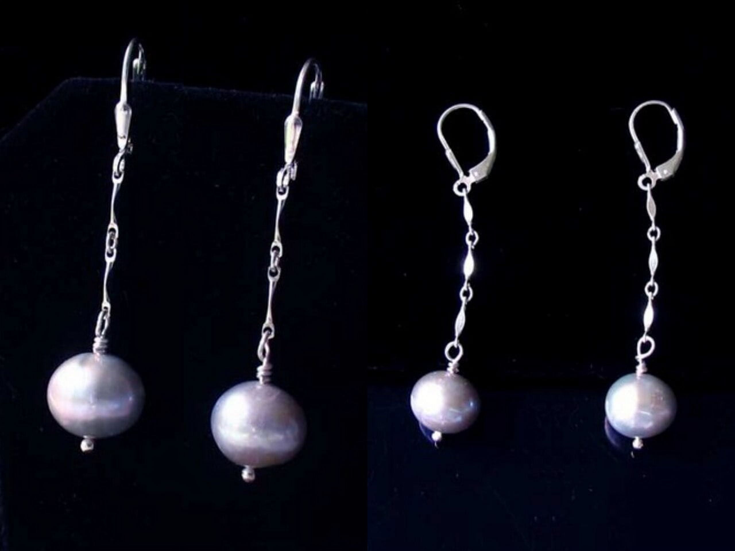 Moonshine Natural Pearl Sterling Silver Earrings
