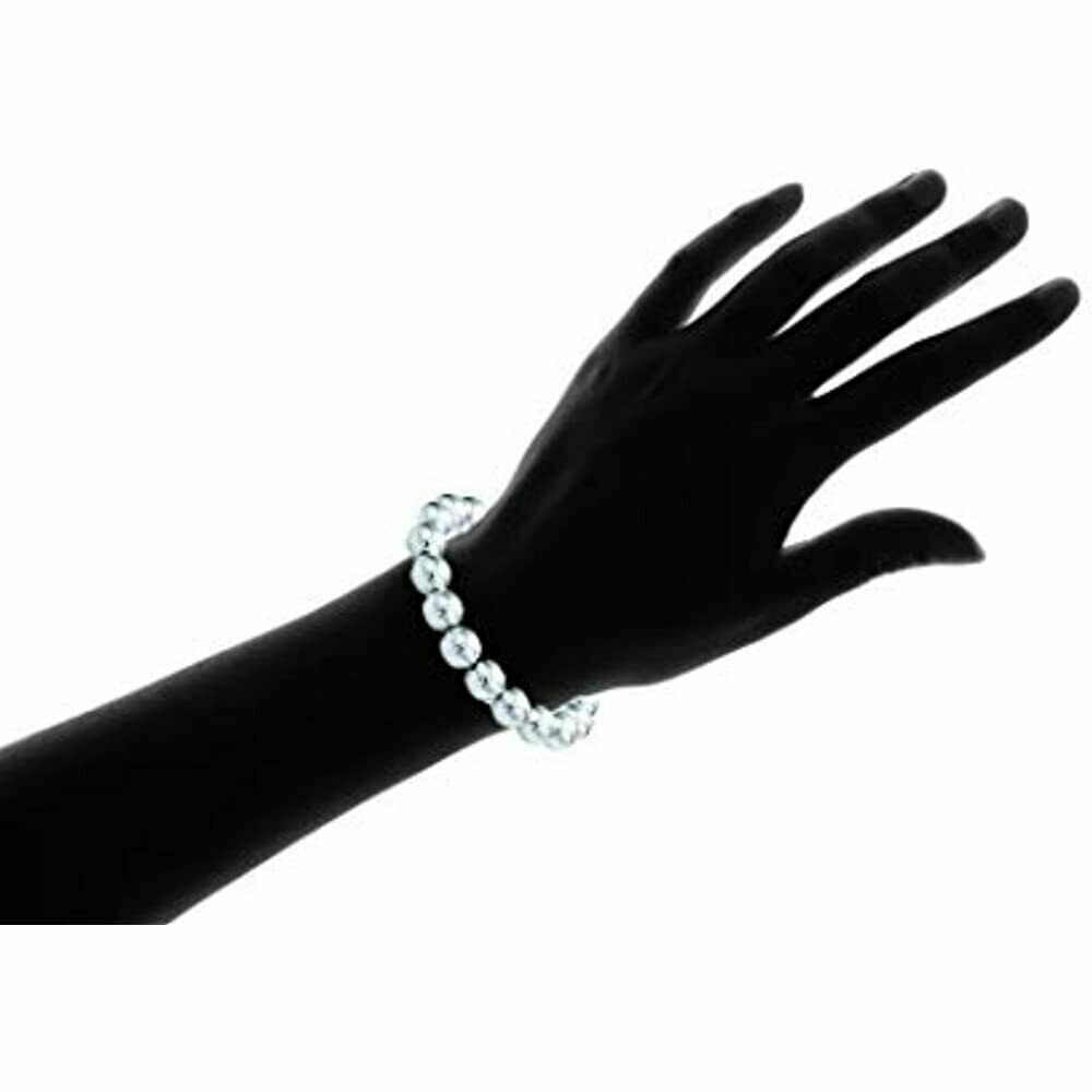 Sterling Silver Italian Bead Ball Chain Bracelet