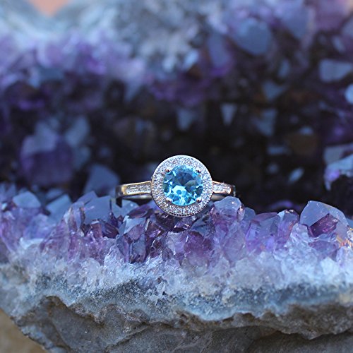 Sterling Silver Opal and CZ Ring, Size 4-12