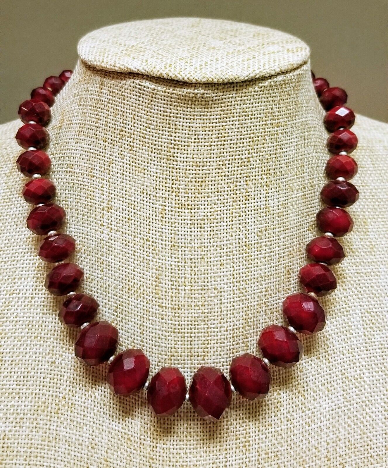 Red Simulated Bead Necklace by White House Black Market