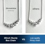 Moissanite Necklace in 18K White Gold Plating