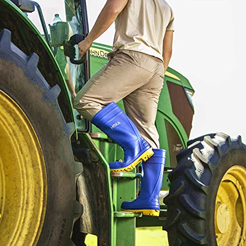 HISEA Men's Steel Toe Waterproof Rain Boots