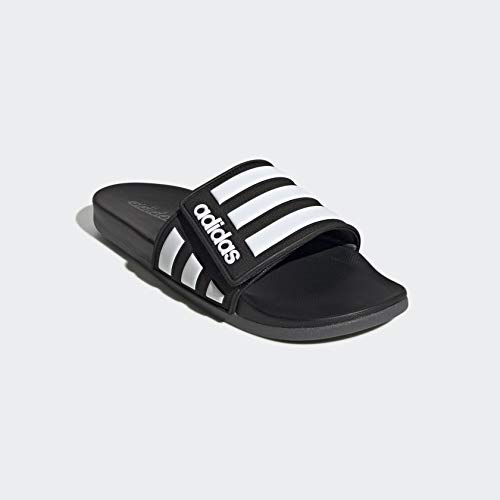 adidas Men's Adilette Comfort Sneaker, Black/White