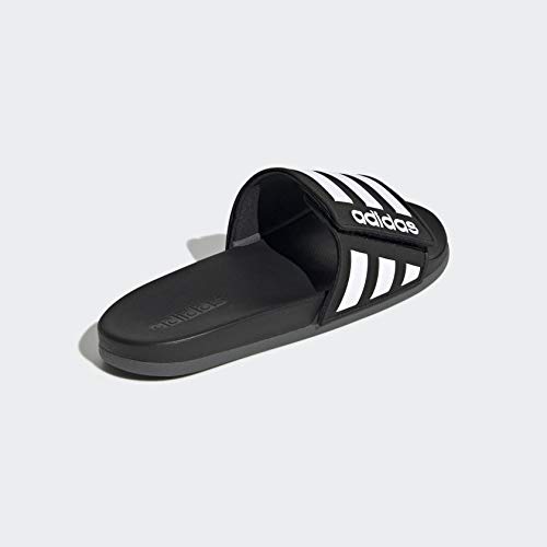 adidas Men's Adilette Comfort Sneaker, Black/White