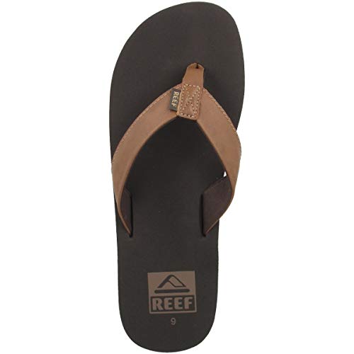 Reef Men's Twinpin Brown Flip Flops, Size 10