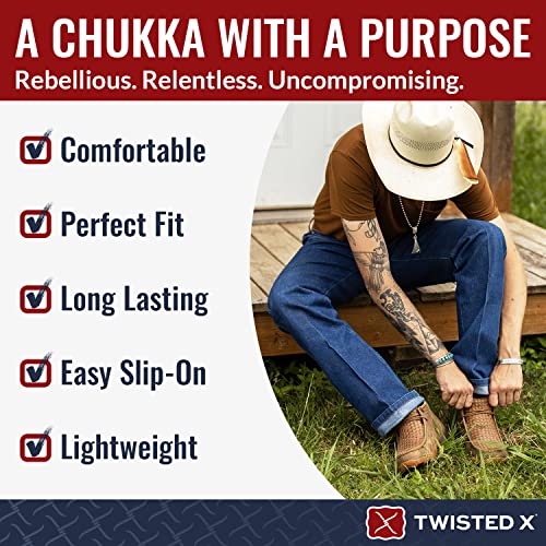 Twisted X Men's Chukka Driving Moc Boots, Tan