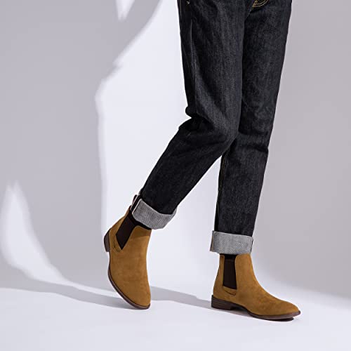 Jousen Men’s Casual Waterproof Chelsea Boots, Tan