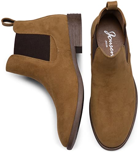 Jousen Men’s Casual Waterproof Chelsea Boots, Tan