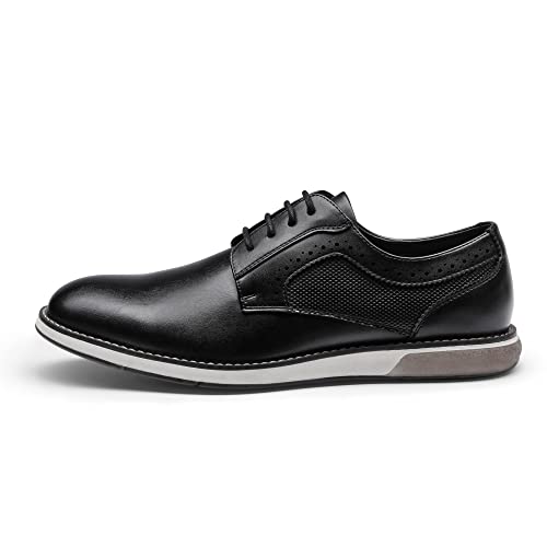 Bruno Marc Men's Black Derby Dress Sneakers