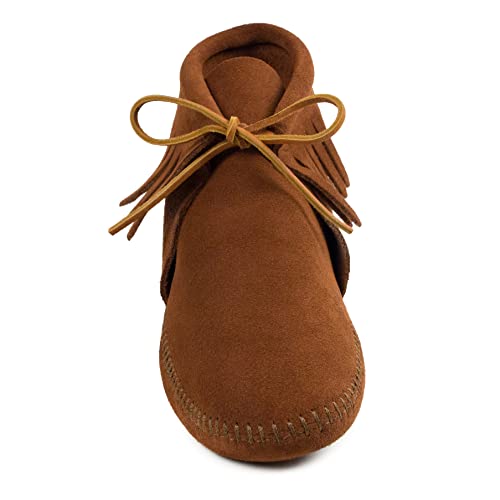 Minnetonka Classic Brown Fringe Boots for Men