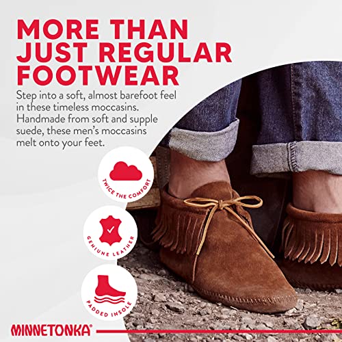 Minnetonka Classic Brown Fringe Boots for Men